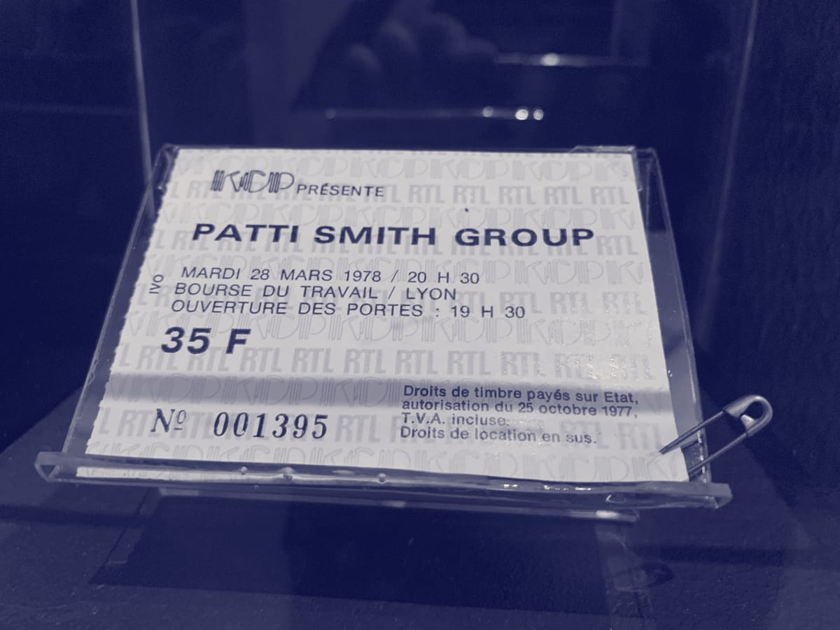A vintage concert ticket
